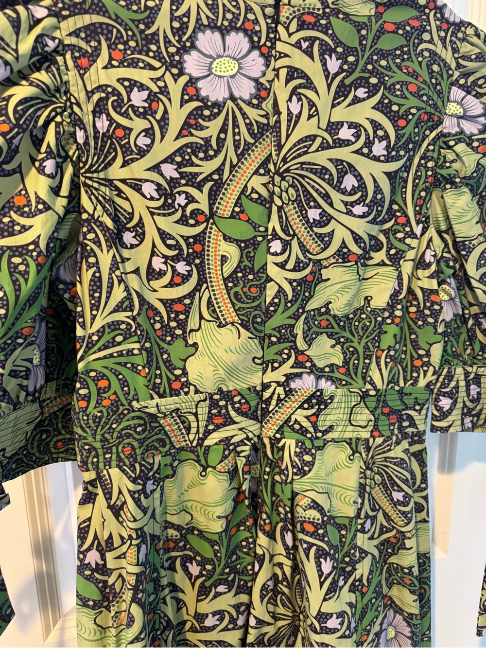 Tuckernuck Green Vine Floral Grayson Midi Dress | M - Picture 5 of 5